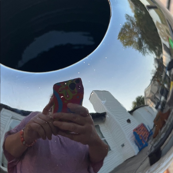 Vase101: Vtg Haeger Black Gloss Ball Vase, Mid-Century Modern Sculptural Pottery - Picture 6 of 7